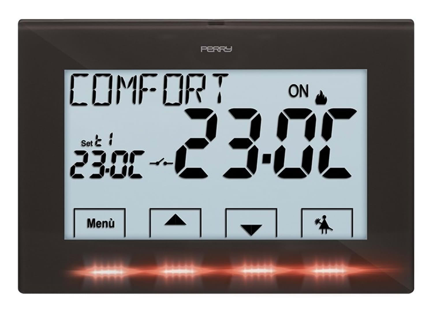 Termostato digitale da parete Perry 1TPTE029A 230V, design elegante e funzionale