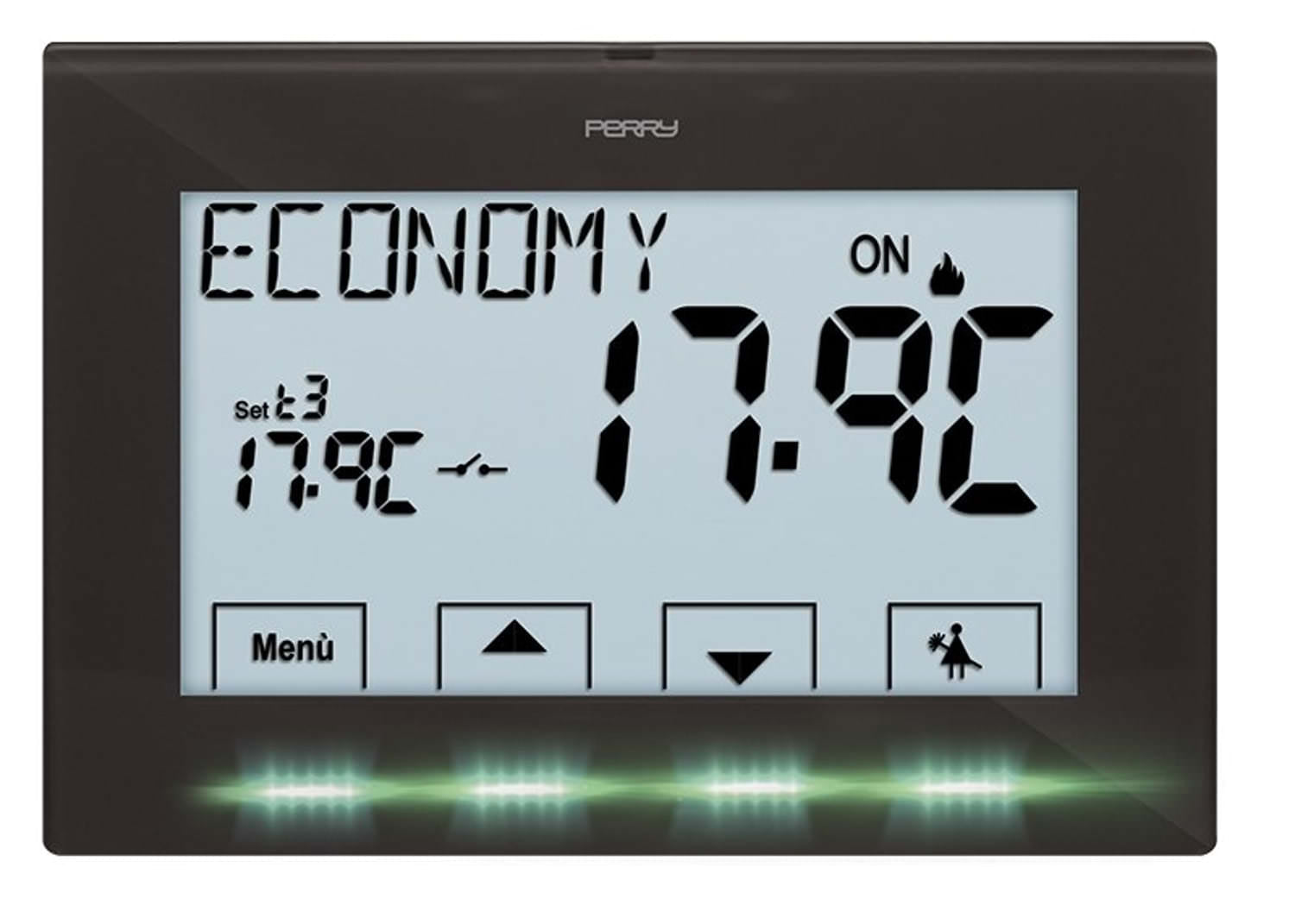 Termostato digitale da parete Perry 1TPTE029A 230V, design elegante e funzionale