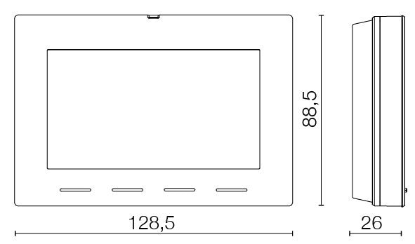 Termostato digitale Perry 1TPTE029B da parete, bianco, 230V, design elegante e materiali di alta qualità, ideale per ambienti privati e professionali. Facile da usare con menu multilingua e display LCD retroilluminato da 4,3. Funzionamento ON/OFF con dif