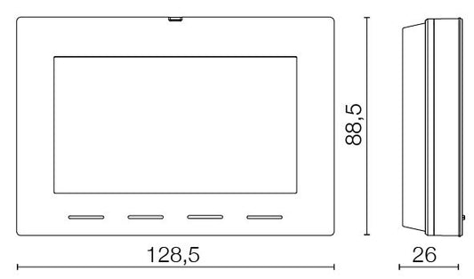 Termostato digitale Perry 1TPTE029B da parete, bianco, 230V, design elegante e materiali di alta qualità, ideale per ambienti privati e professionali. Facile da usare con menu multilingua e display LCD retroilluminato da 4,3. Funzionamento ON/OFF con dif