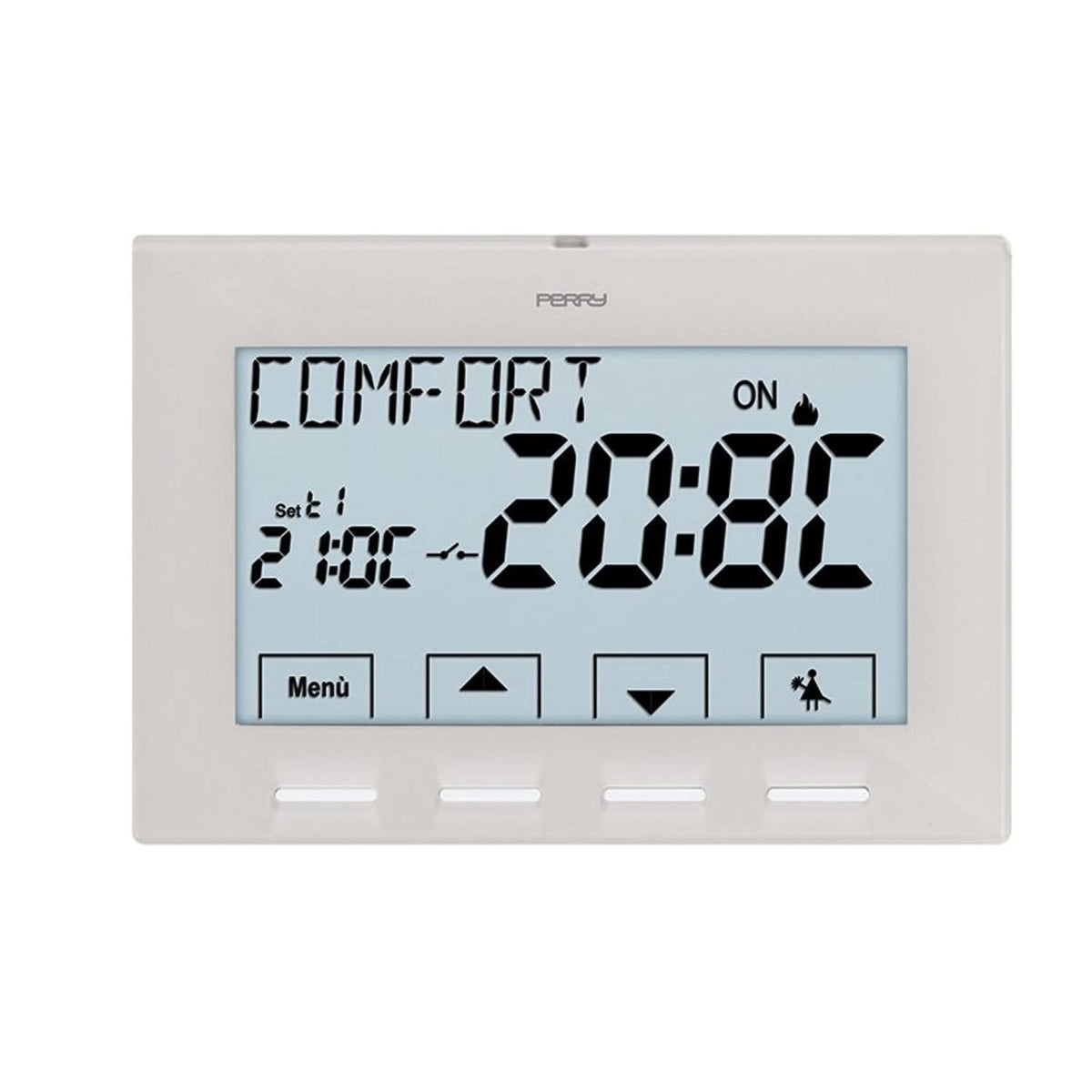 Termostato digitale Perry 1TPTE029B da parete bianco 230V de