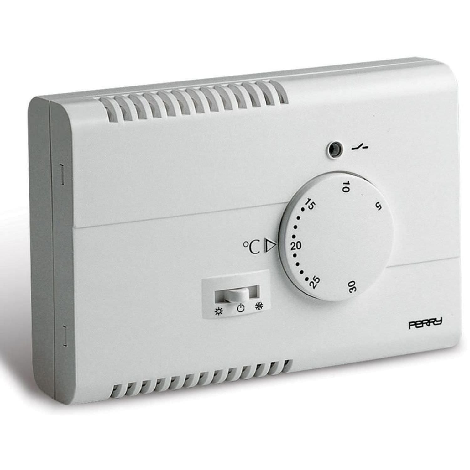 Termostato elettronico da parete bianco Perry-1TPTE122: eleganza, qualità e funzionalità per il tuo ambiente.