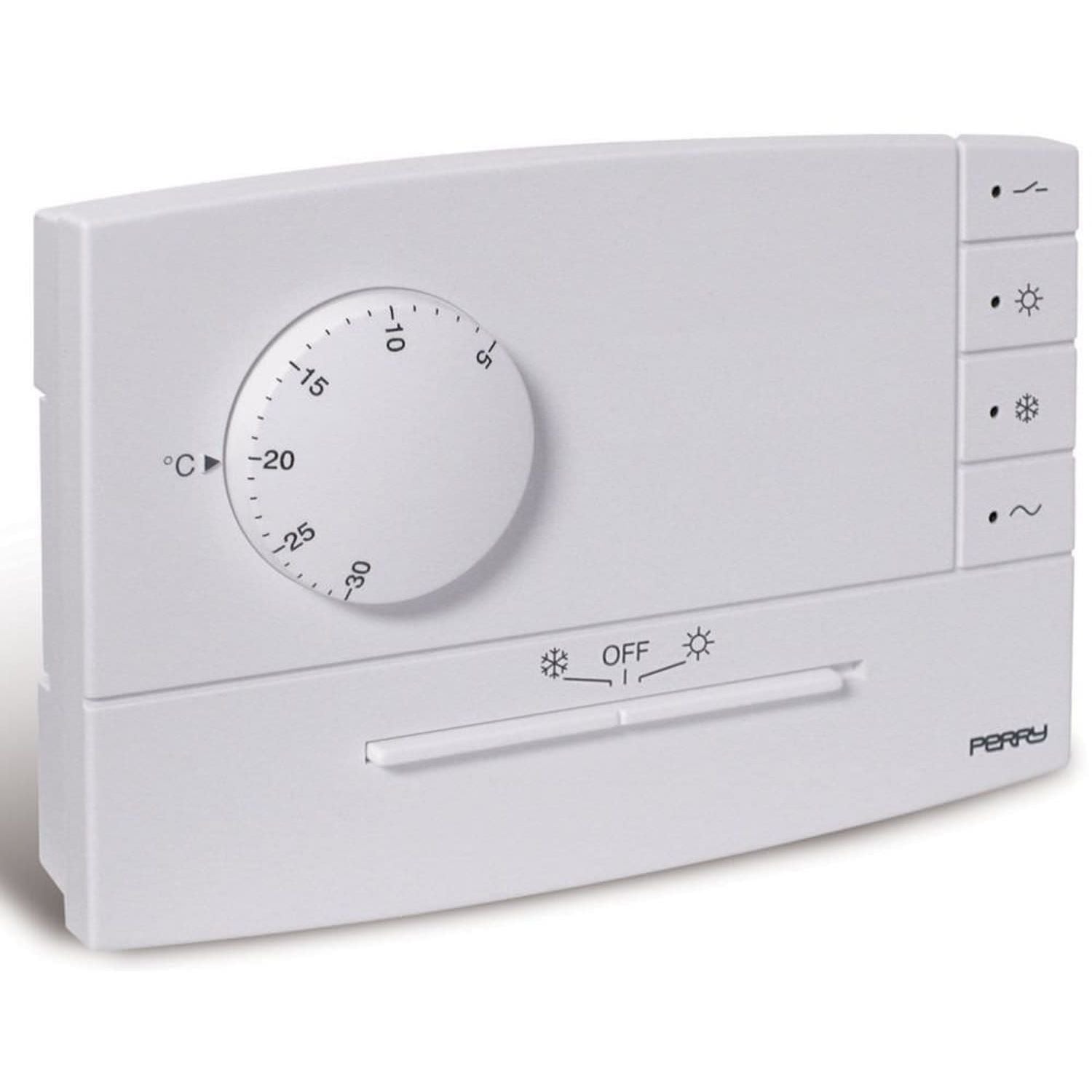 Termostato elettronico Perry 1TPTE503B: design elegante, materiali di alta qualità, installazione semplice. Acquista ora per un comfort duraturo!