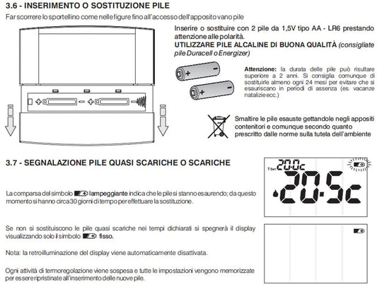 Termostato digitale Perry 1TPTE526A eleganza e precisione pe