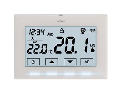 Cronotermostato Wi-Fi Perry: Design Elegante, Programmazione Settimanale, Controllo Vocale