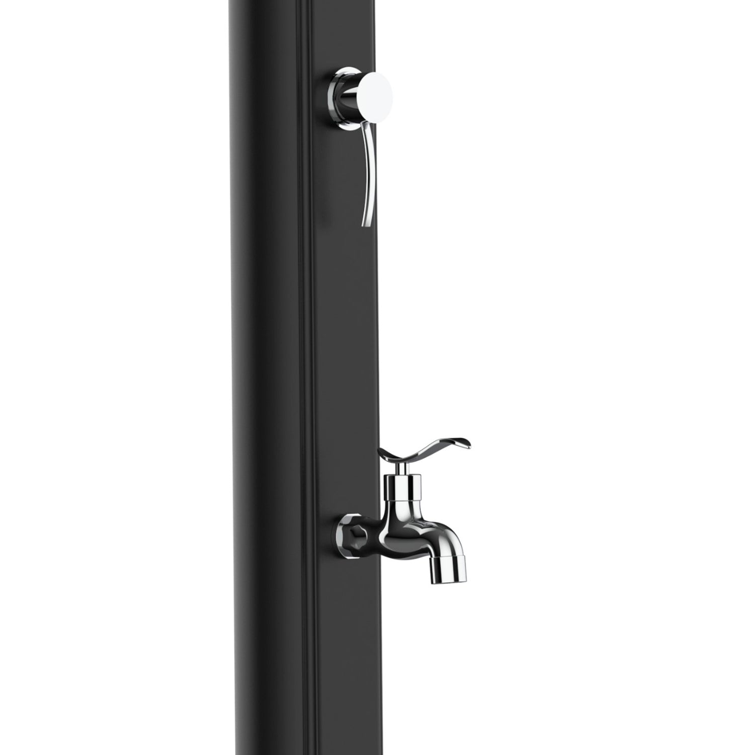 Doccia solare nera Rio Black: design elegante e materiali resistenti