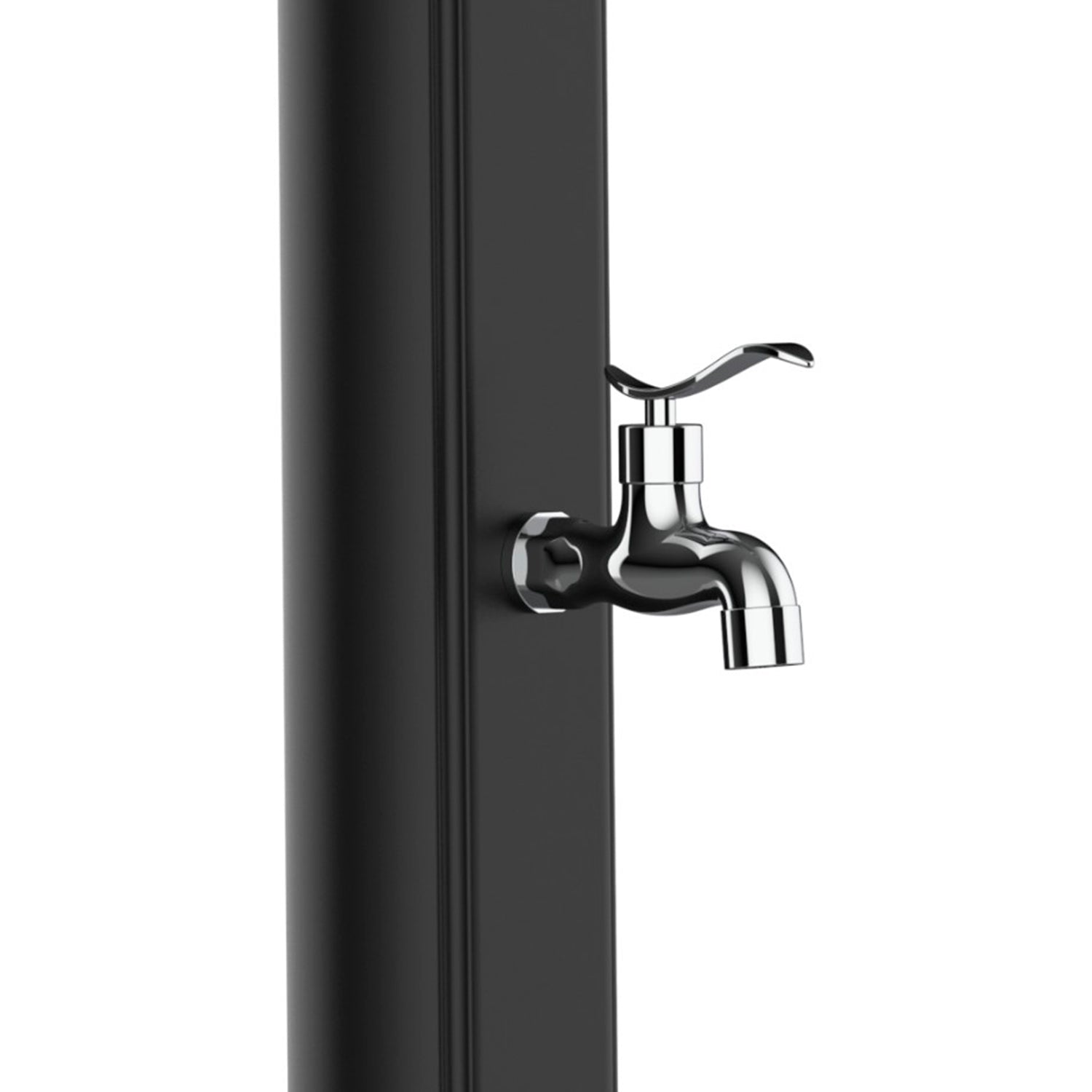 Doccia solare nera Rio Black: design elegante e materiali resistenti