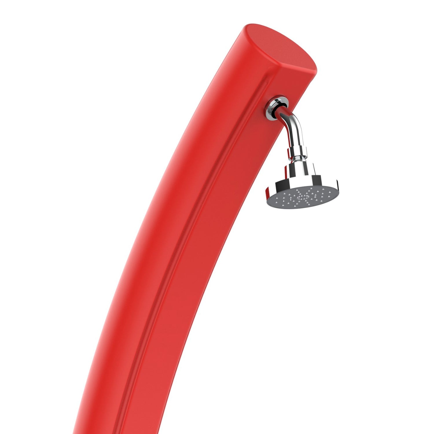 Colonna doccia solare rossa per giardino, design italiano