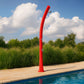Colonna doccia solare rossa per giardino, design italiano