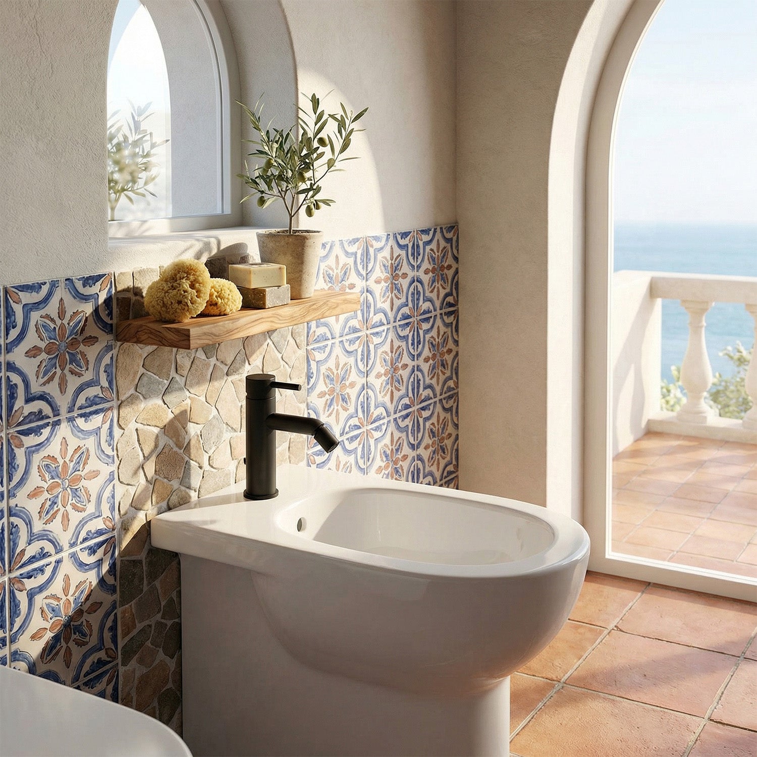 Rubinetto bidet Levante nero inox 316L eleganza e durata