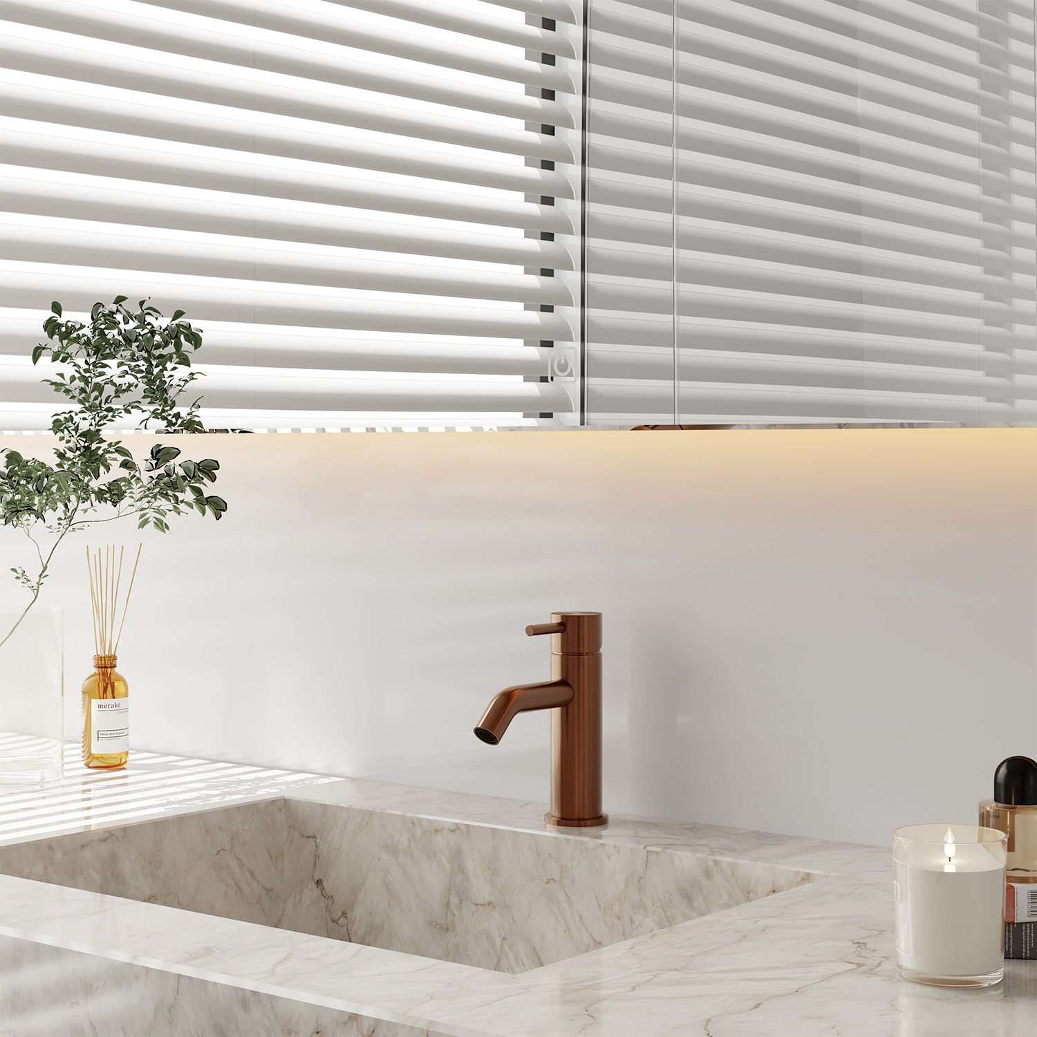 Rubinetto bidet Sined Levante inox 316L oro rosa eleganza e durabilita