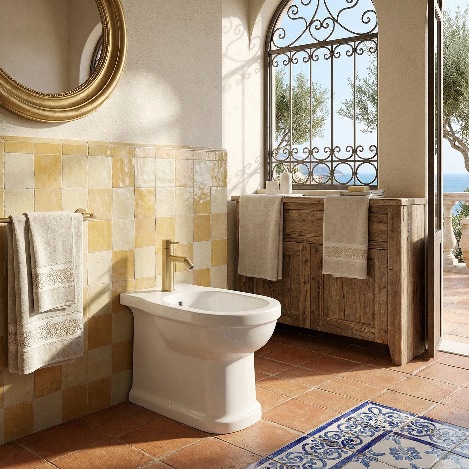Rubinetto bidet Levante oro inox 316L eleganza e durata