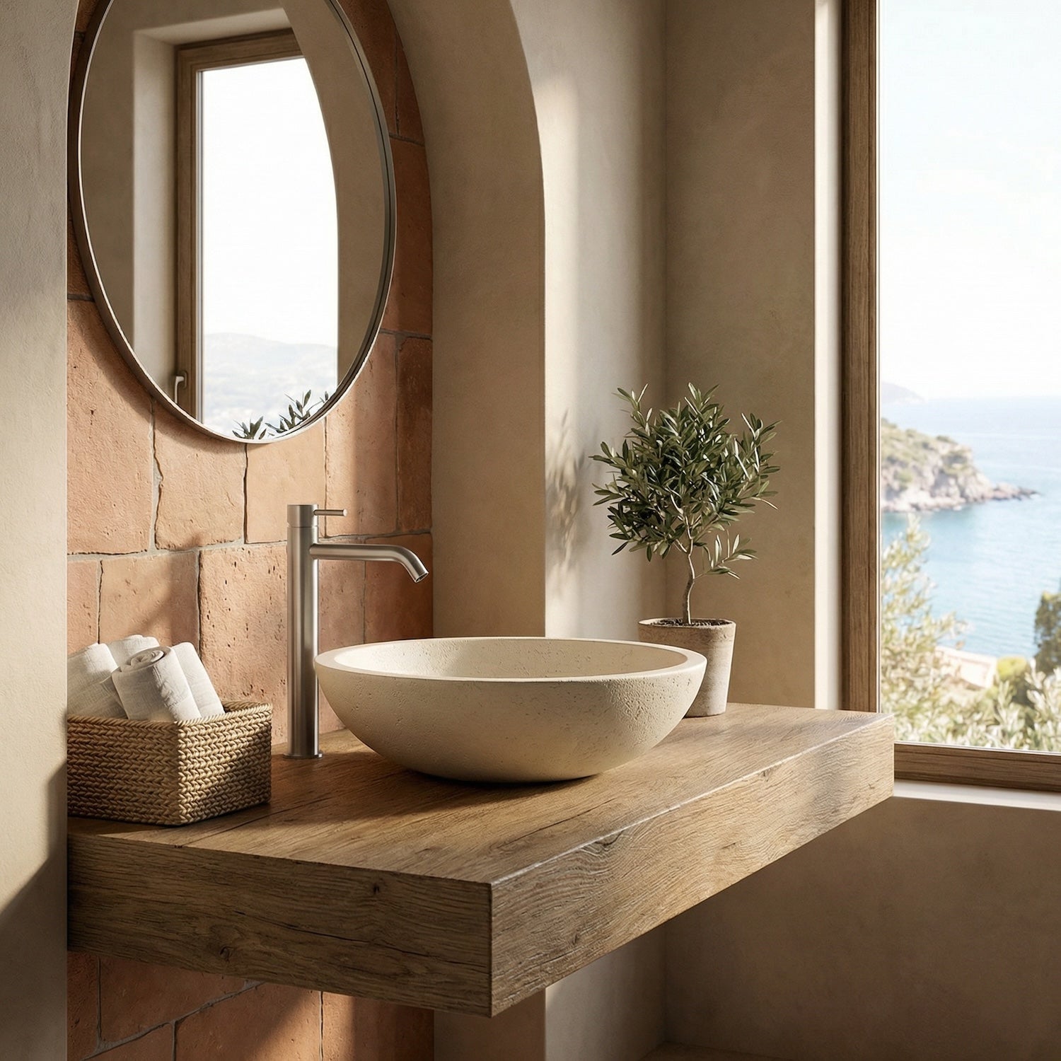 Rubinetto miscelatore lavabo Levante alto canna di fucile eleganza e qualita per il tuo bagno