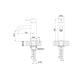 Rubinetto bagno Levante Basso Inox 316L PVD oro rosa