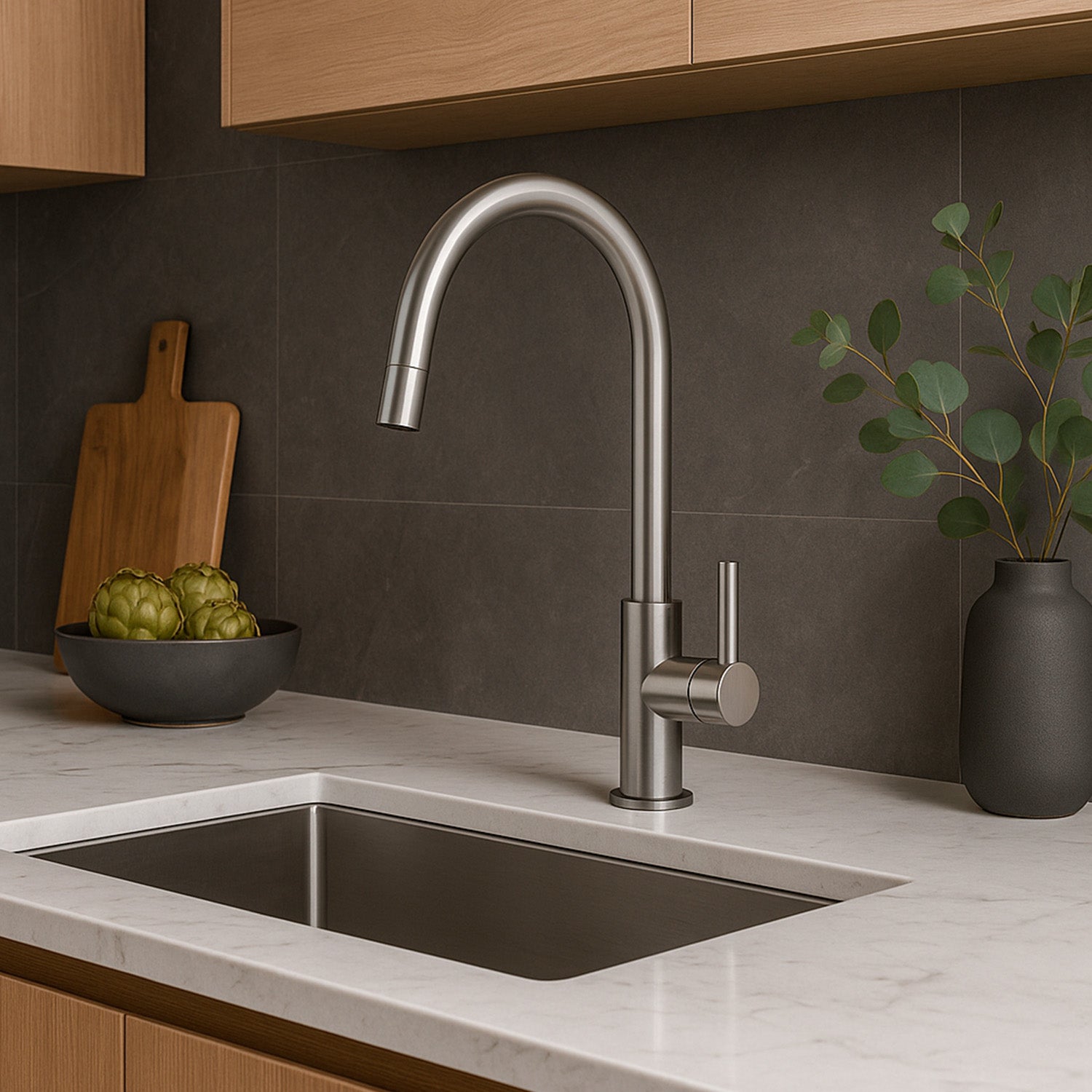 Rubinetto Sined Levante Alto Inox: Eleganza e Durabilità