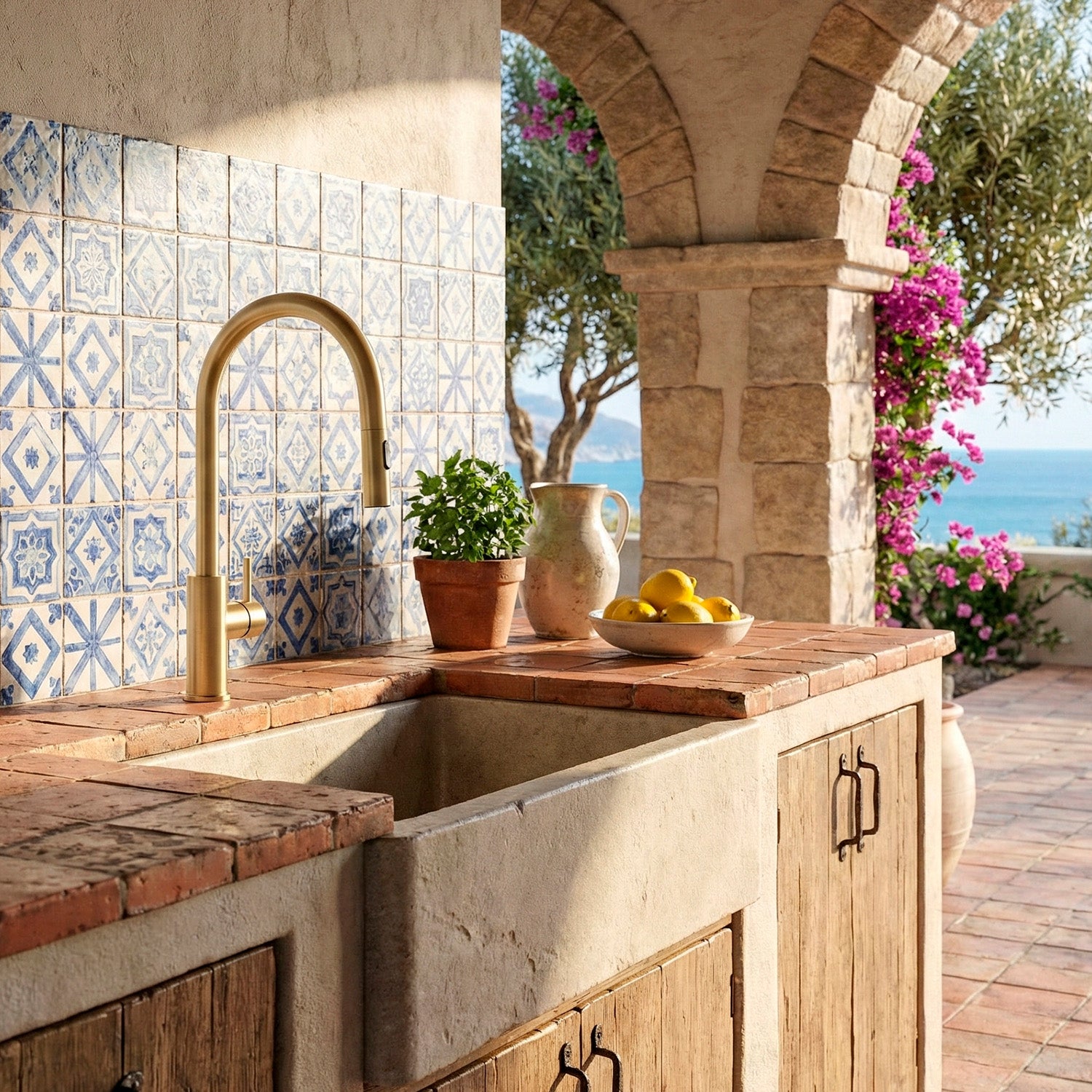 Rubinetto cucina SINED Levante oro inox 316L eleganza e durata