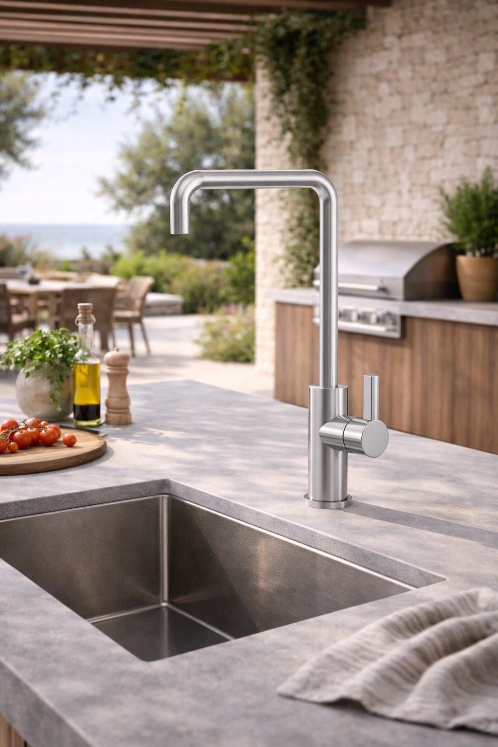 Rubinetto cucina SINED Levante inox 316L eleganza e resistenza