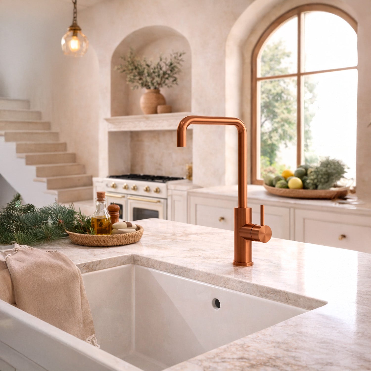 Rubinetto cucina Levante oro rosa design elegante e resistente