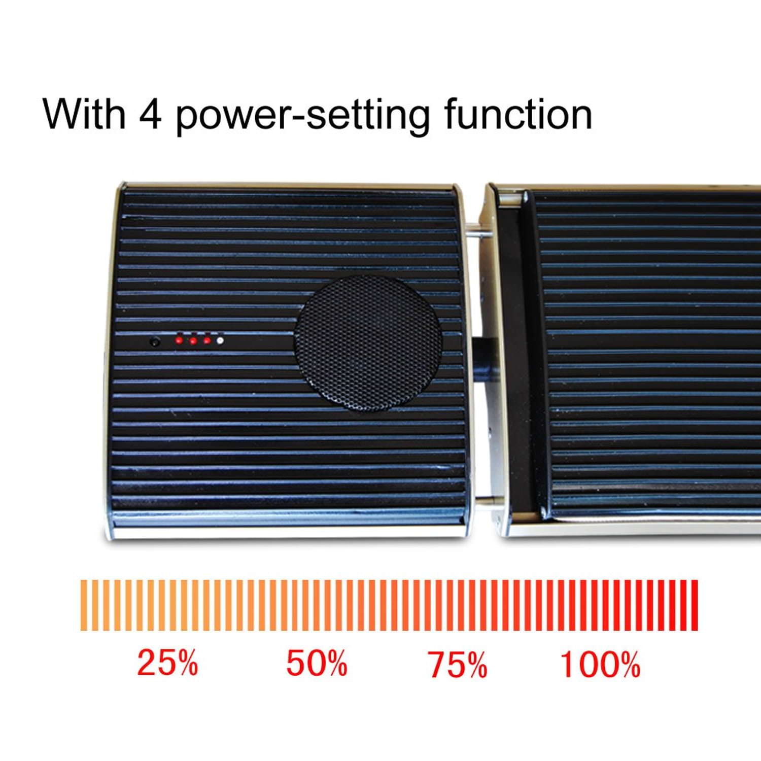 Riscaldatore Infrarossi Bluetooth SINED 1000W con Altoparlanti Integrati