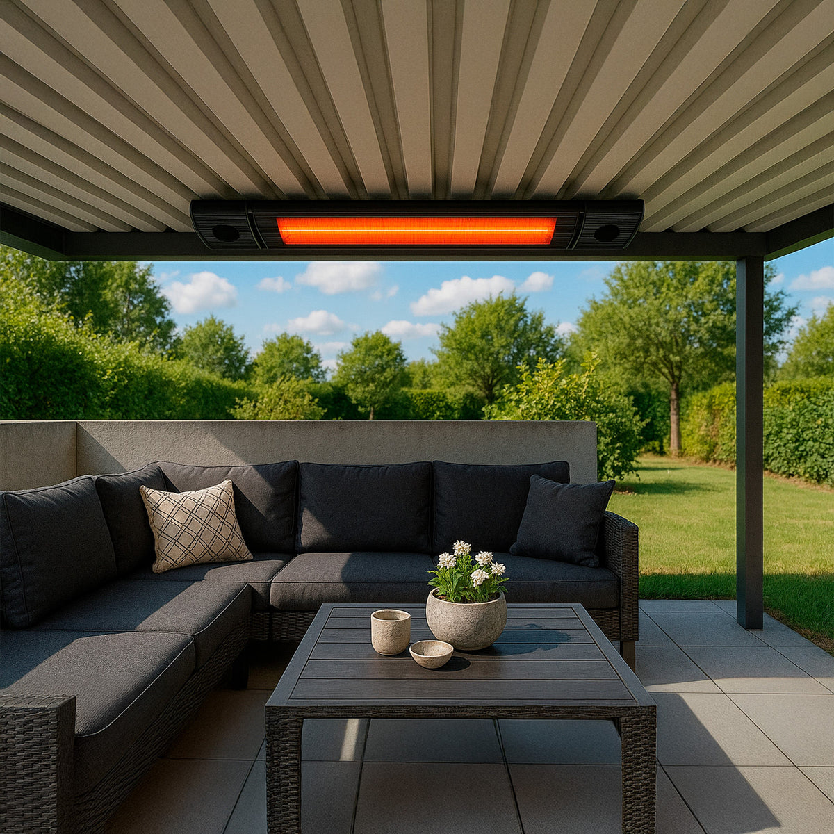 Riscaldatore Infrarossi Bluetooth SINED 1000W con Altoparlan