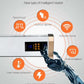 stufa elettrica 1800w con telecomando, design elegante e funzionale