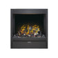 Caminetto elettrico Albano con cornice in legno MDF bianco 800W telecomando incluso design moderno e facile montaggio