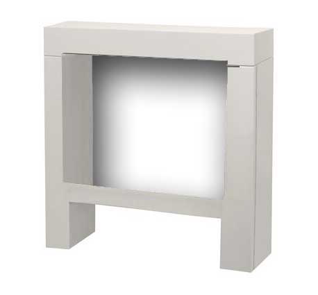 Scopri la cornice per caminetto Bolea in legno bianco design elegante materiali resistenti e facile montaggio Perfetta per ambienti privati e professionali Acquista ora per un investimento sicuro con consegna veloce e garanzia post vendita