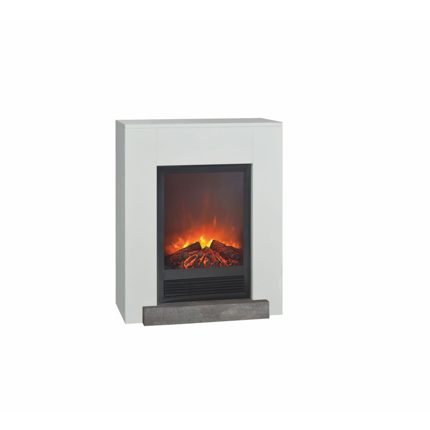 Cornice Hamar in MDF bianco per caminetti elettrici e biocamini, design moderno e resistente, personalizzabile, acquisto sicuro e consegna veloce.
