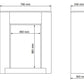 Cornice Hamar in MDF bianco per caminetti elettrici e biocamini, design moderno e resistente, personalizzabile, acquisto sicuro e consegna veloce.