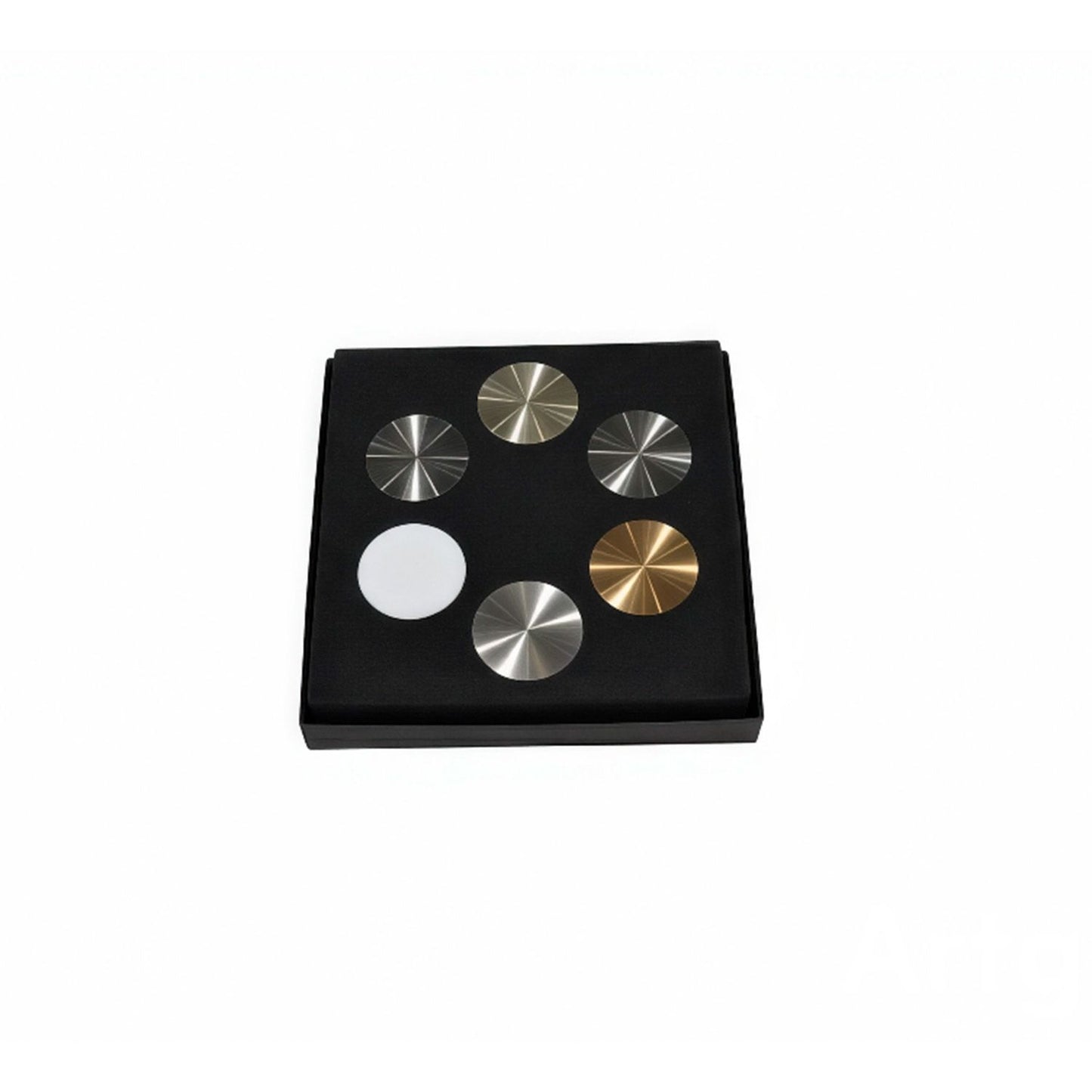 Scatola Sined Quadrata con campioni PVD eleganza e qualita