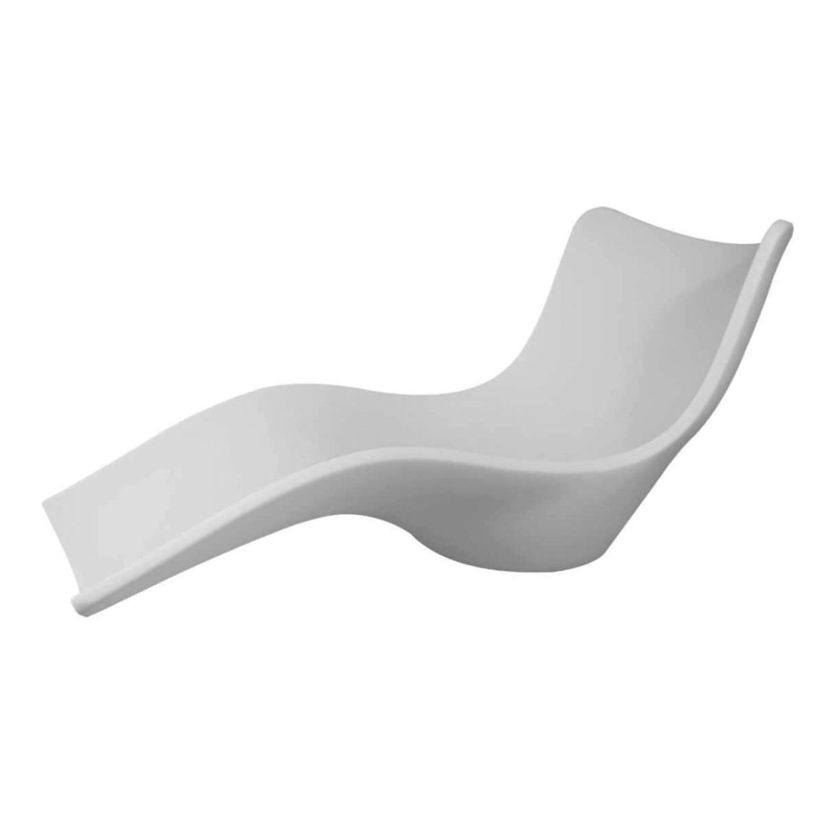 lettino da giardino bianco in plastica assunta design modern