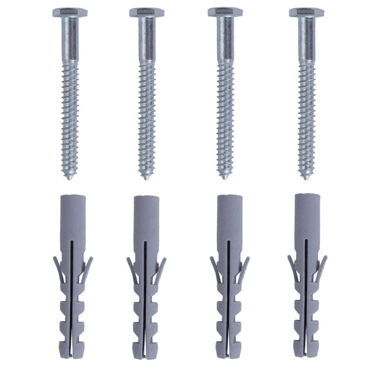 Set 4 viti in ferro galvanizzato per fissaggio doccia da giardino