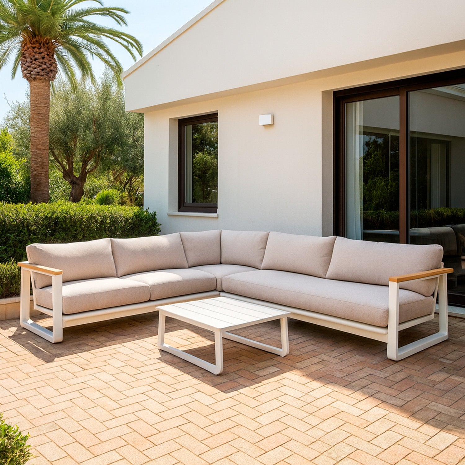 set divano angolare bra eleganza e comfort per il tuo giardino
