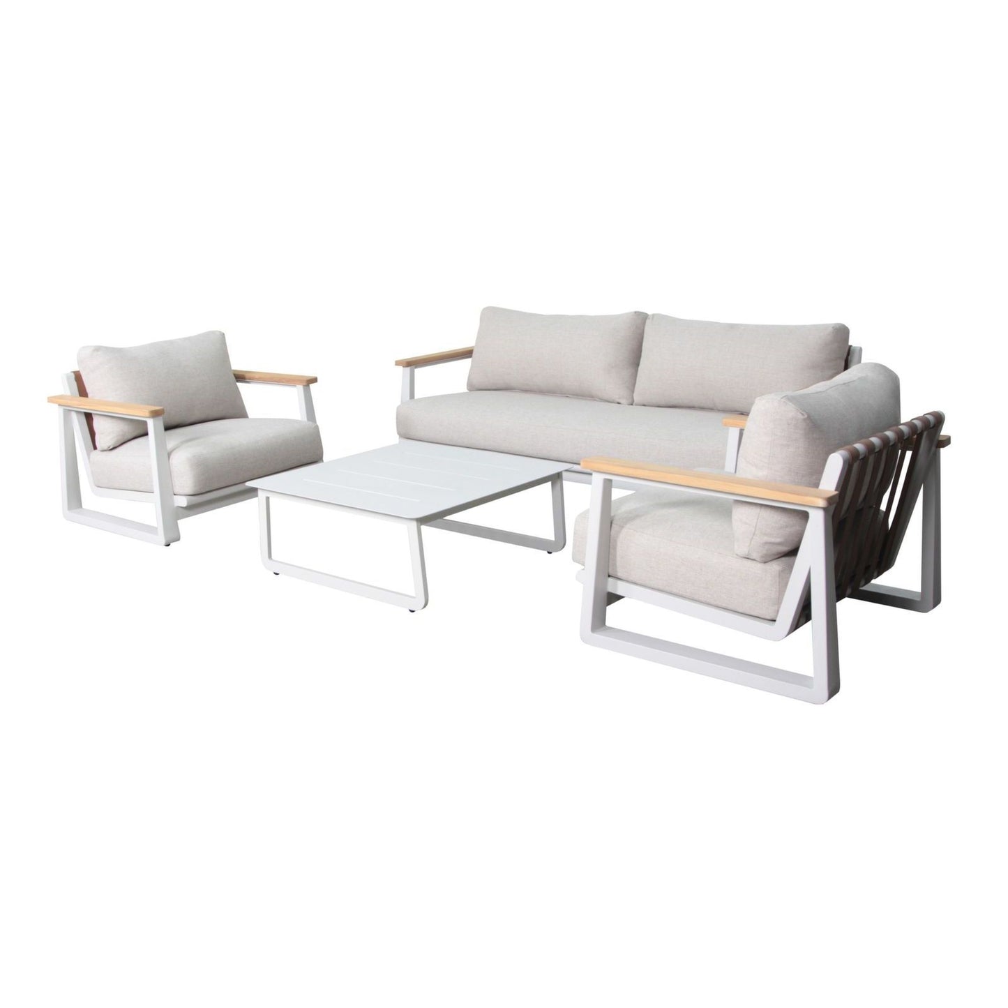 Set divano 2 posti + 2 poltrone cuoio