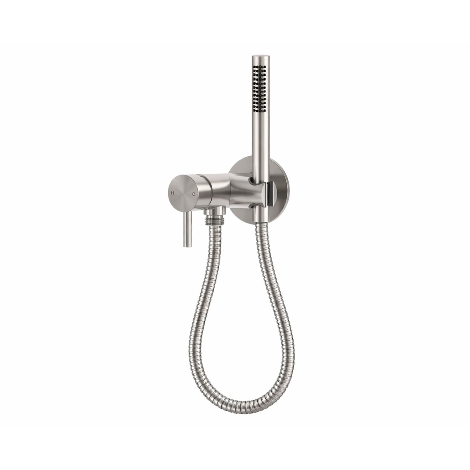Miscelatore a muro con doccino inox 316L design elegante e resistente