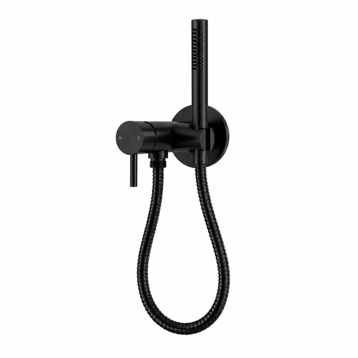 Set miscelatore a muro con doccino nero eleganza e durata