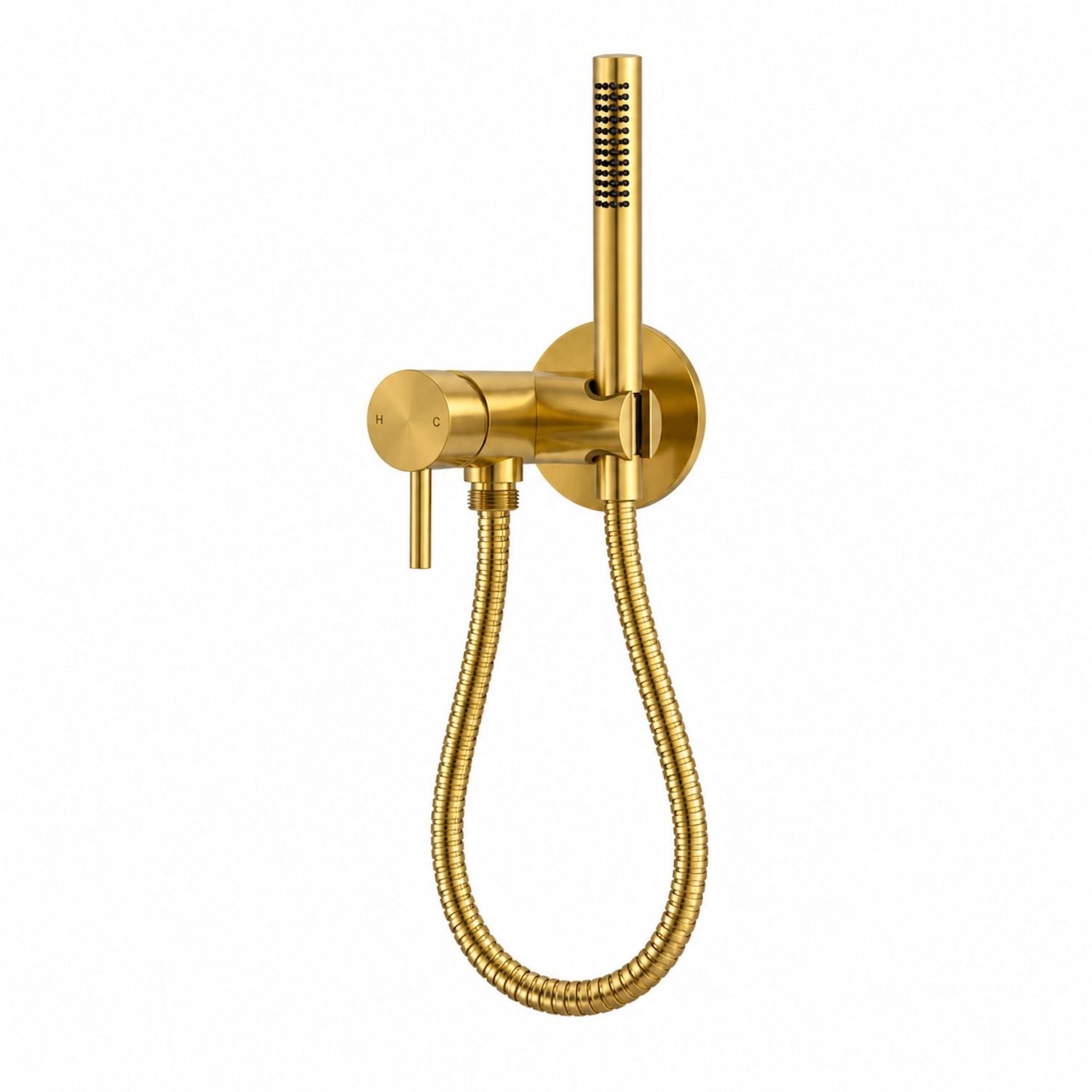 Set miscelatore a muro con doccino oro eleganza e durata