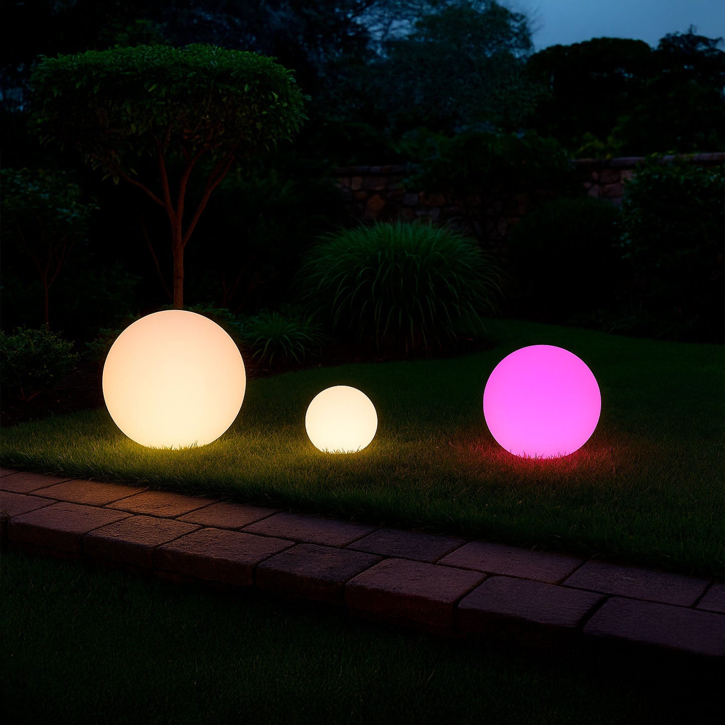 Sfera luminosa led 30 cm design elegante e resistente ideale per interni ed esterni