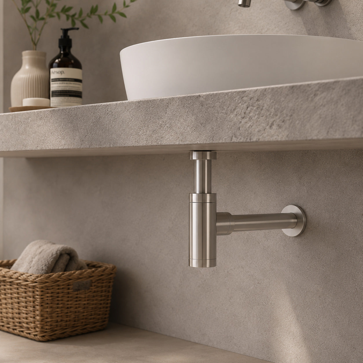 Sifone inox Levante eleganza e resistenza per il tuo lavandino