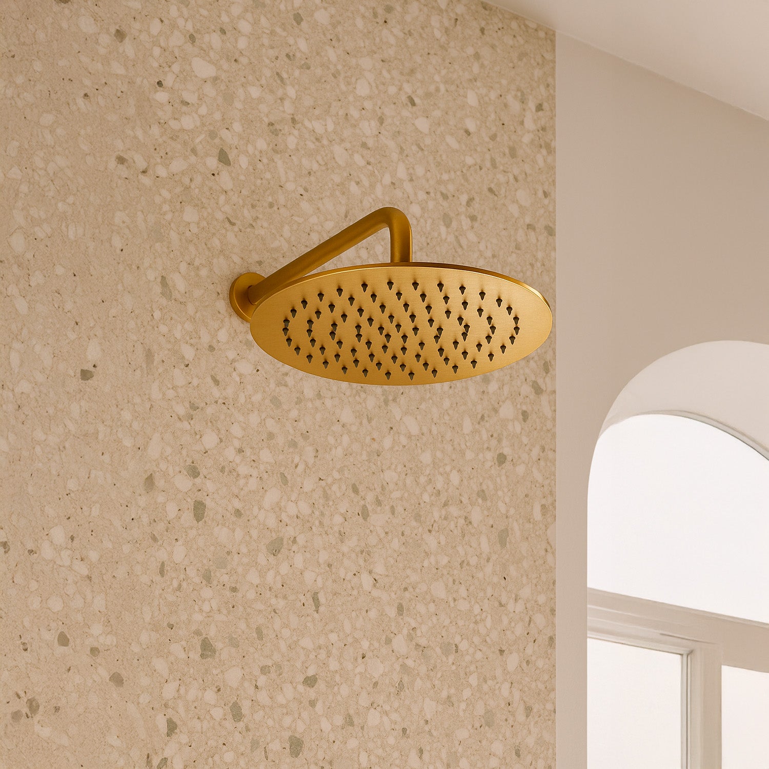 Soffione doccia inox oro 30 cm eleganza e durata