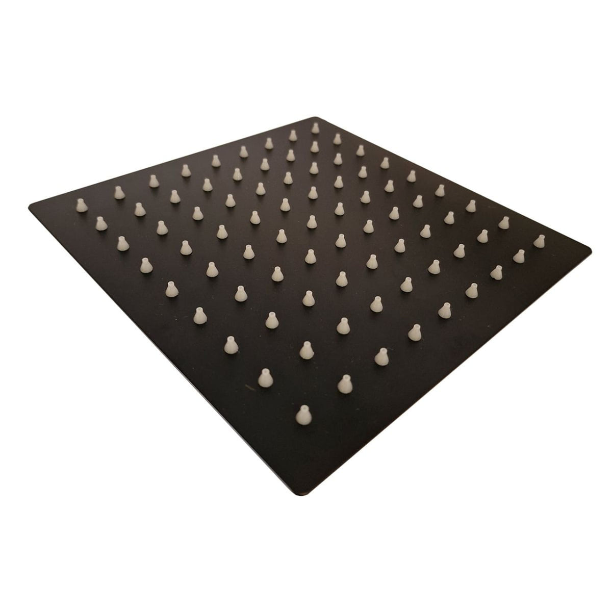 Soffione doccia quadrato 6 nero in acciaio inox eleganza e q