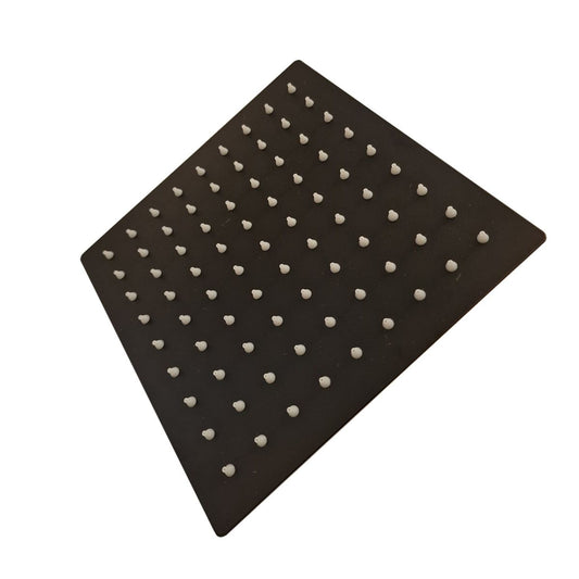 Soffione doccia quadrato 6 nero in acciaio inox eleganza e q