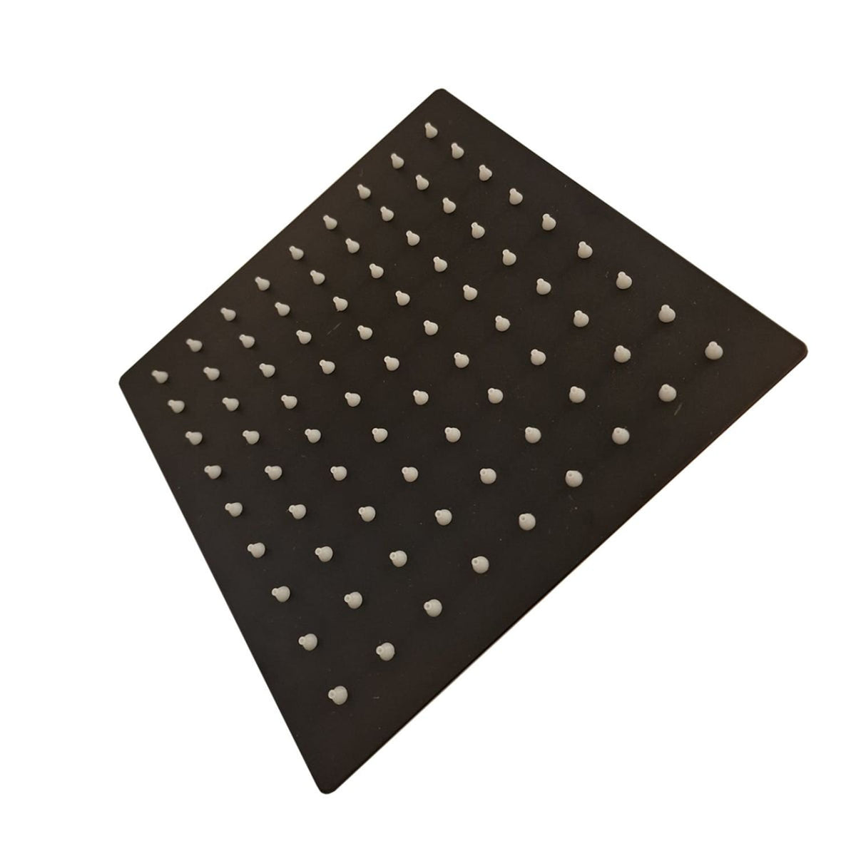 Soffione doccia quadrato 6 nero in acciaio inox eleganza e q