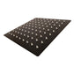 Soffione doccia quadrato nero opaco in ABS, design elegante e resistente