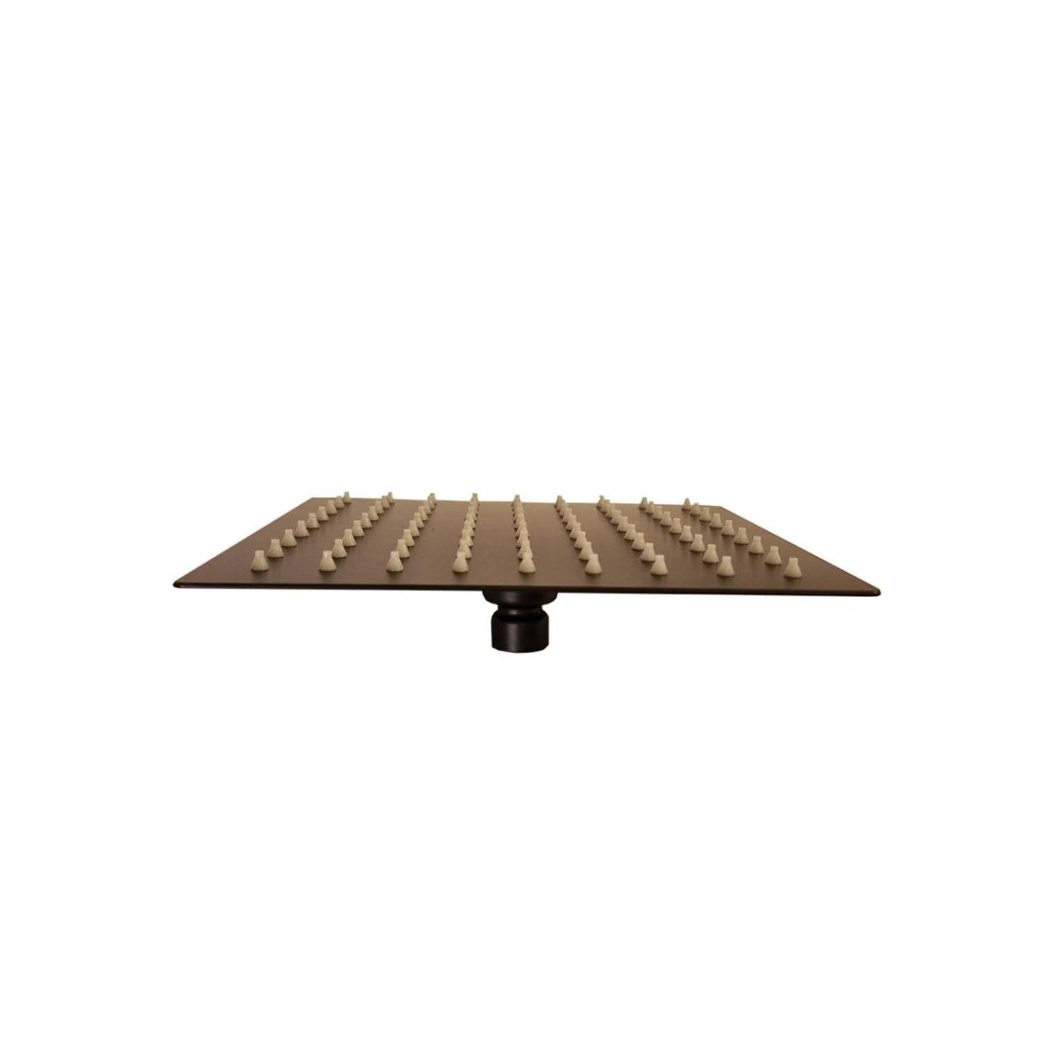 Soffione doccia quadrato nero opaco in ABS, design elegante e resistente