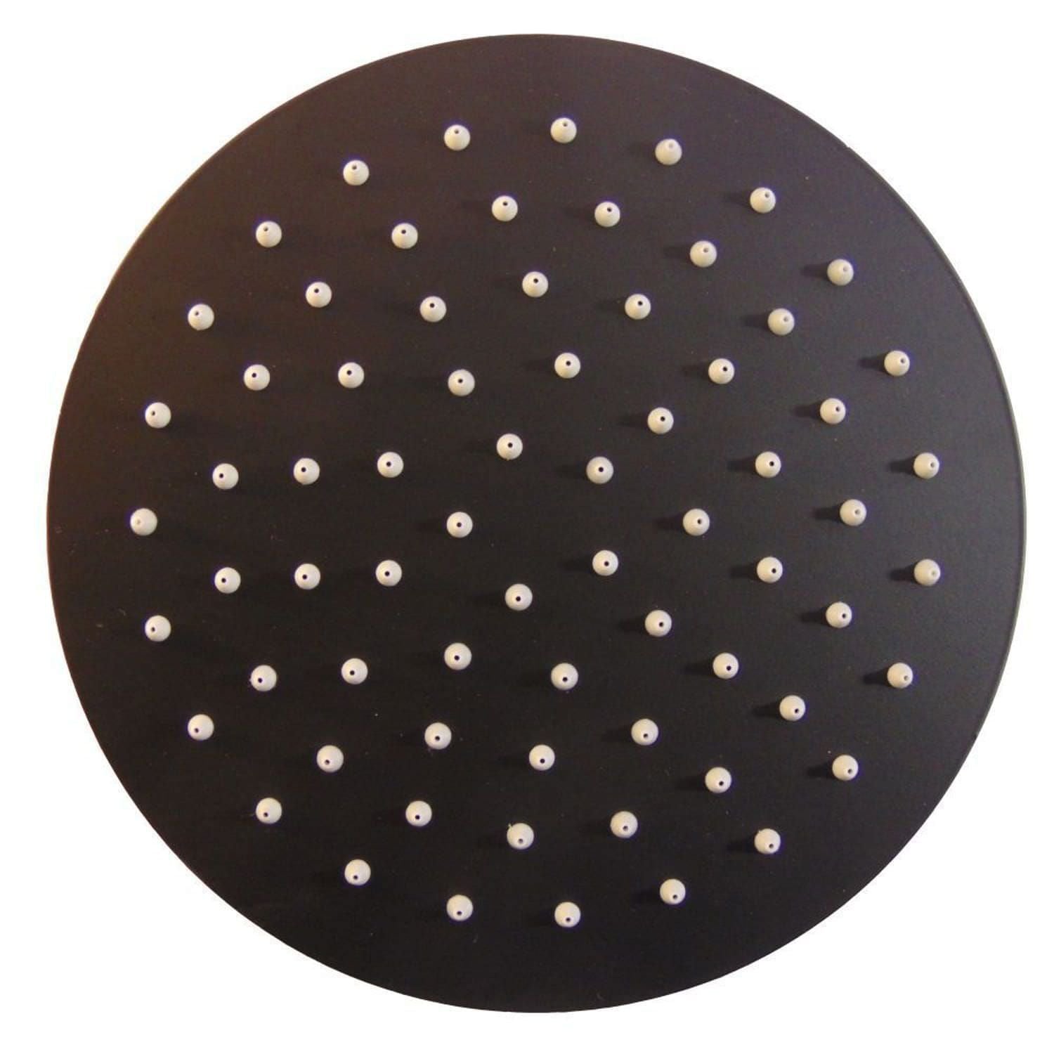 Soffione doccia tondo 6 nero opaco in acciaio inox
