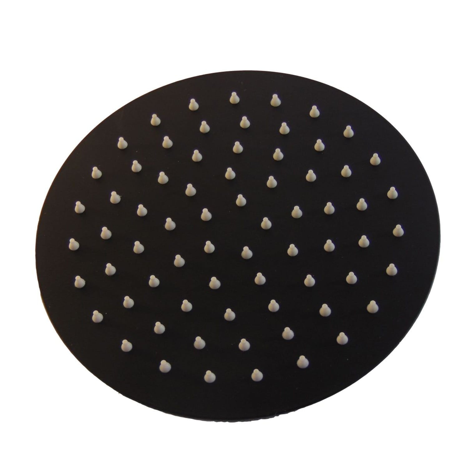 Soffione doccia tondo 6 nero opaco in acciaio inox