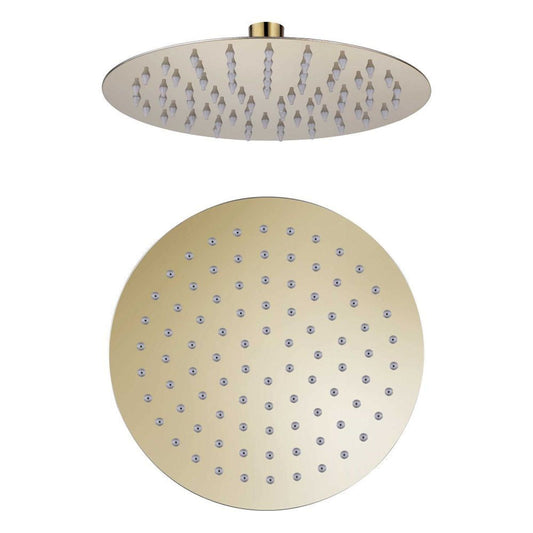 Soffione doccia rotondo 20 cm in acciaio inox oro eleganza e qualita