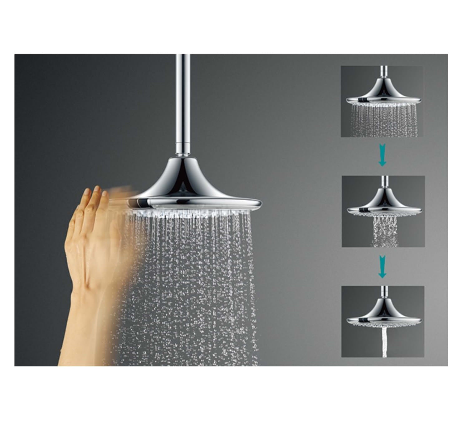 Soffione Doccia Led 3 Funzioni Sensore Infrarossi Design Elegante