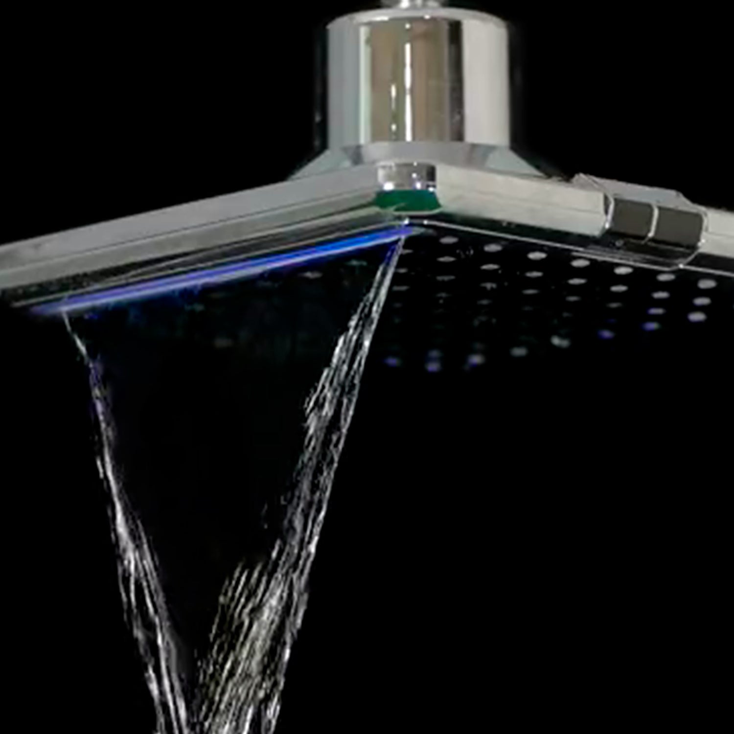 Soffione Doccia Quadrato Con Luce Led e Sensore Infrarossi
